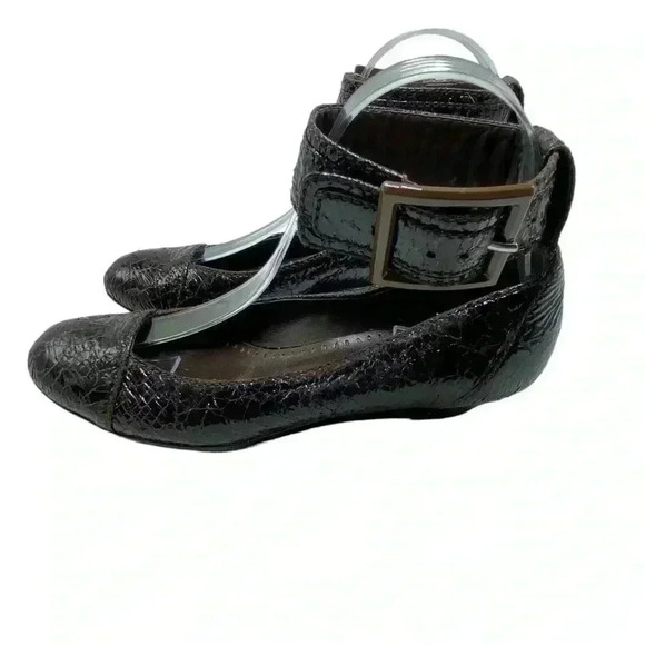 Stella McCartney wedge kitten heel ankle strap brown vegan balletcore - Picture 2 of 8